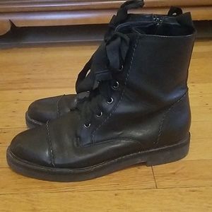 Galeries Lafayette Black Combat boots